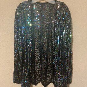 Sparkle Sequined Long Sleeve Jacket